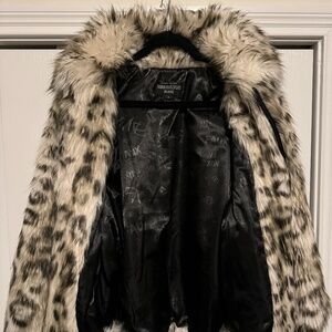 Fabulous Furs by Donna Lawrence Leopard Faux Fur Coat Fabulous